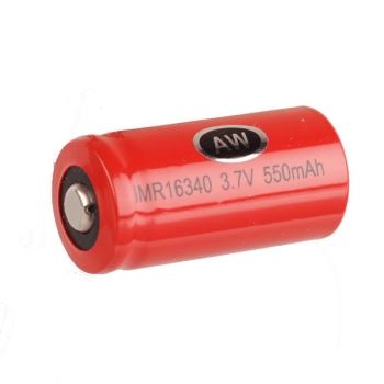 AW IMR 16340 3.7V 550mAh Limn Button Top Battery