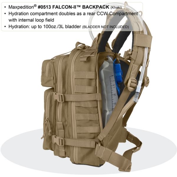 Maxpedition Falcon 2 Narrow Profile Backpack 0513 | Fenixtorch.co.uk